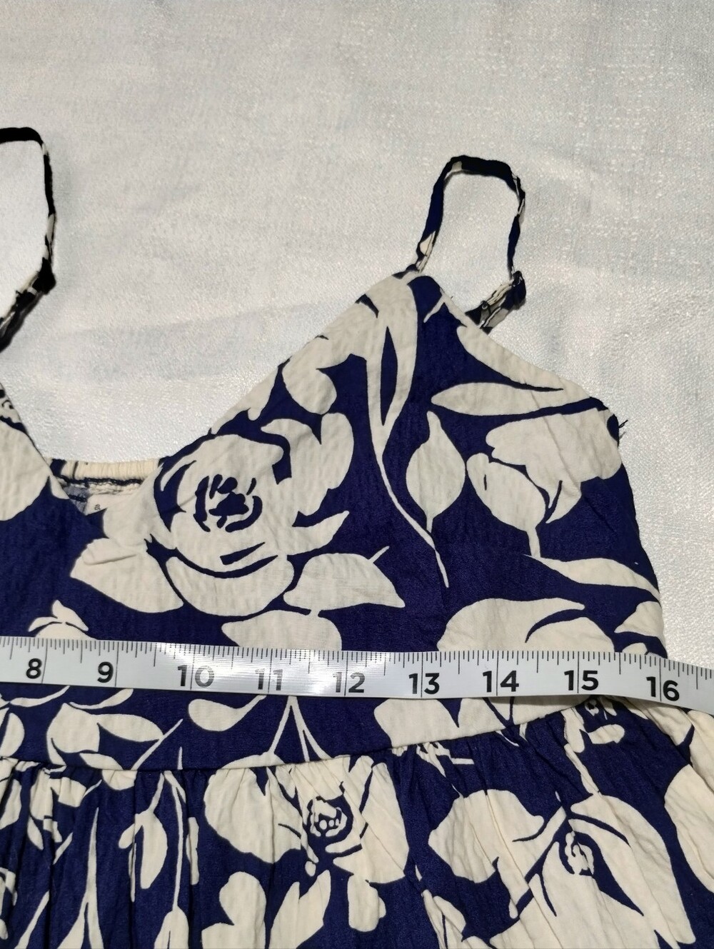 a new day Navy and Cream Floral Spaghetti-Strap Maxi Dress - Picture 6 of 11